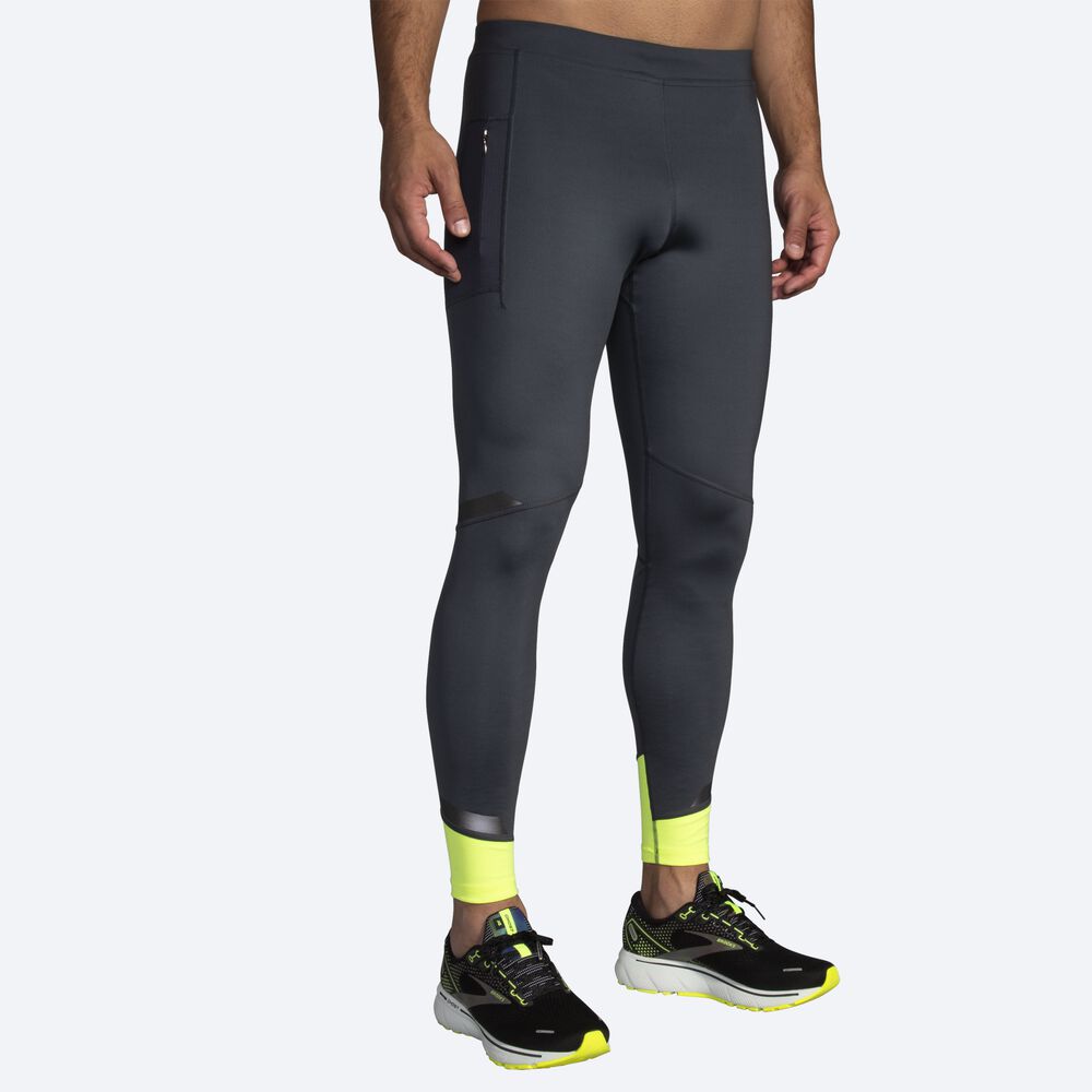 Mallas Brooks Run Visible Tight Hombre Gris | Ecuador-38729