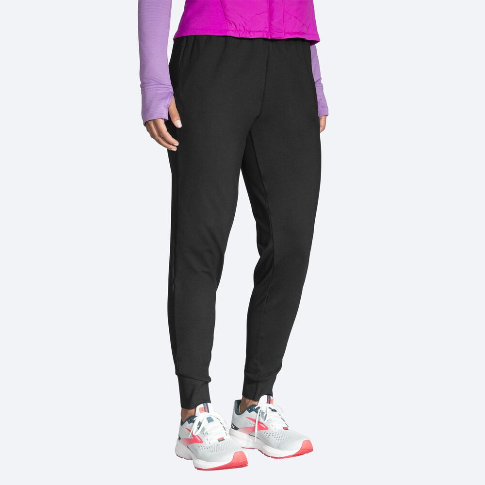 Pantalones Brooks Momentum Thermal Mujer Negras | Ecuador-07285