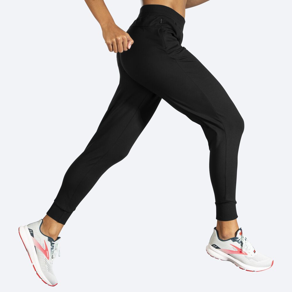 Pantalones Brooks Momentum Thermal Mujer Negras | Ecuador-07285