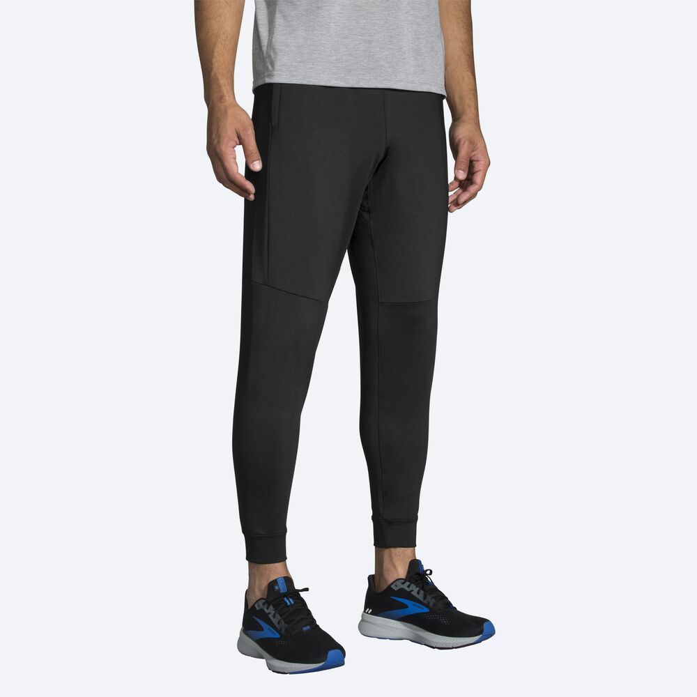 Pantalones Jogger Brooks Spartan Hombre Negras | Ecuador-41905