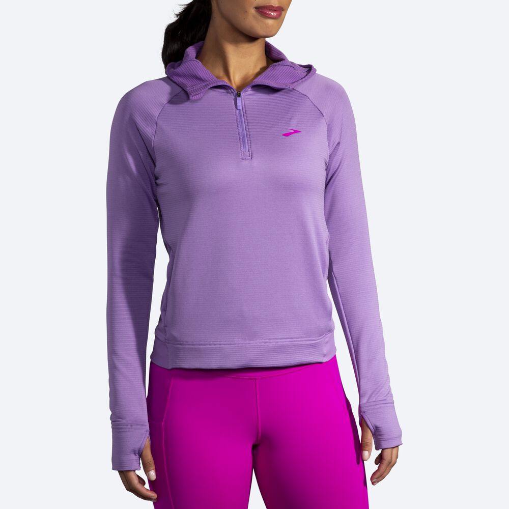 Sudadera Con Capucha Brooks Notch Thermal Mujer Moradas | Ecuador-14628