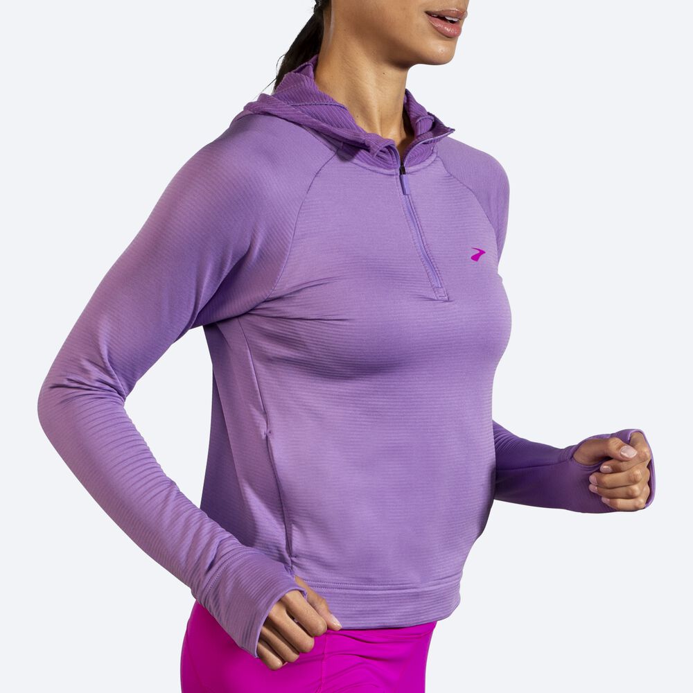 Sudadera Con Capucha Brooks Notch Thermal Mujer Moradas | Ecuador-14628