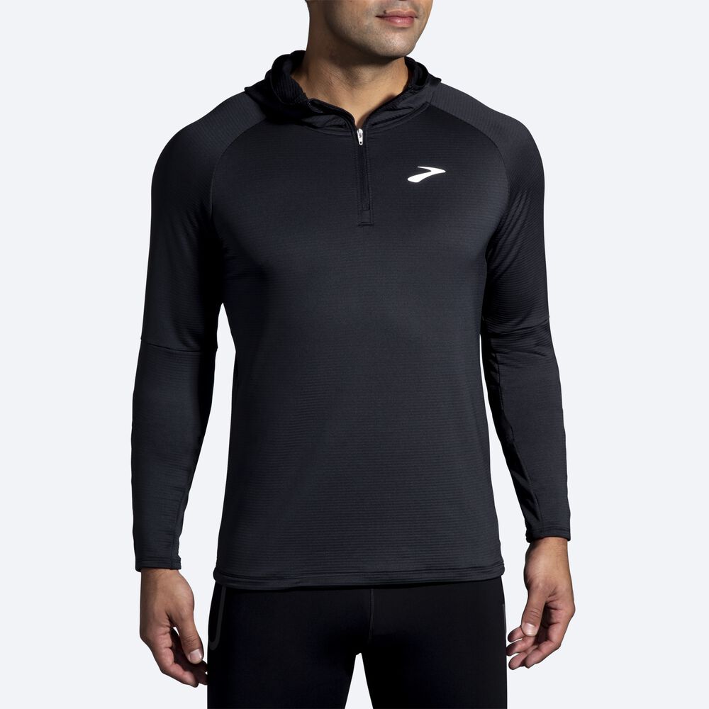 Sudadera Con Capucha Brooks Notch Thermal 2.0 Hombre Negras | Ecuador-45612