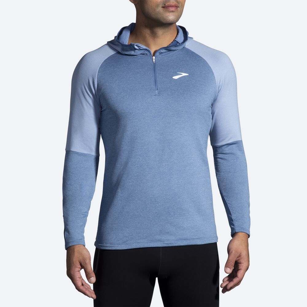 Sudadera Con Capucha Brooks Notch Thermal 2.0 Hombre Azules | Ecuador-64103