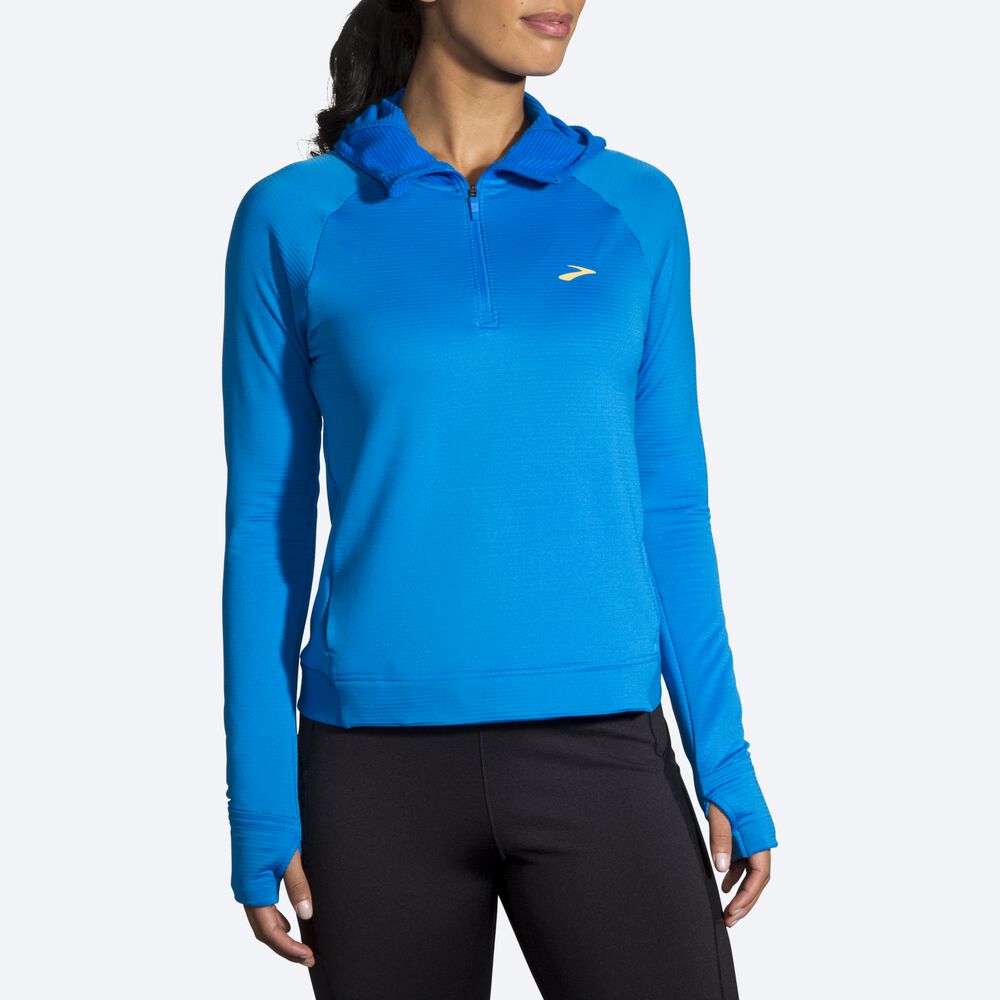 Sudadera Con Capucha Brooks Notch Thermal Mujer Azules | Ecuador-74968