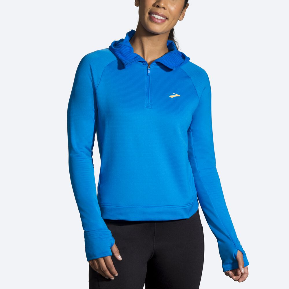 Sudadera Con Capucha Brooks Notch Thermal Mujer Azules | Ecuador-74968