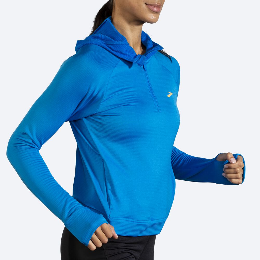 Sudadera Con Capucha Brooks Notch Thermal Mujer Azules | Ecuador-74968