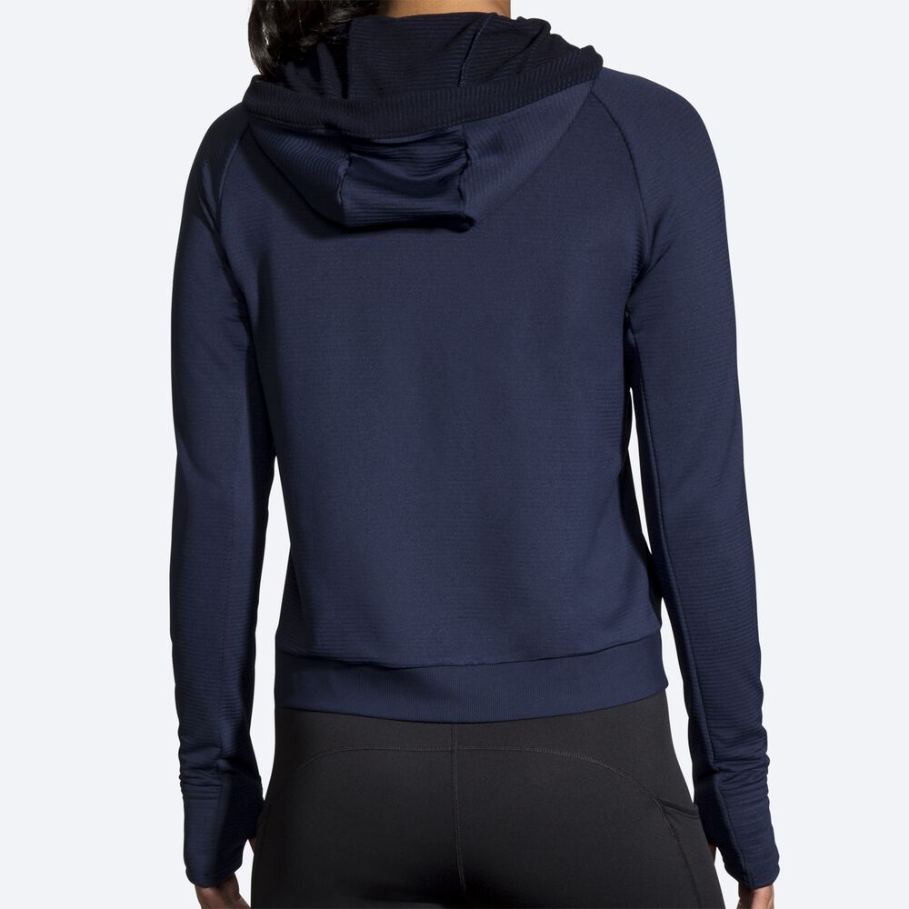 Sudadera Con Capucha Brooks Notch Thermal Mujer Azul Marino | Ecuador-87026