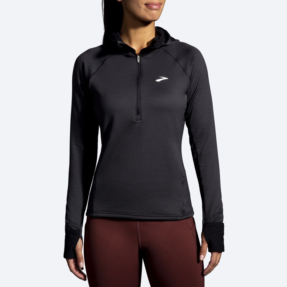 Sudadera Con Capucha Brooks Notch Thermal 2.0 Mujer Negras | Ecuador-96280