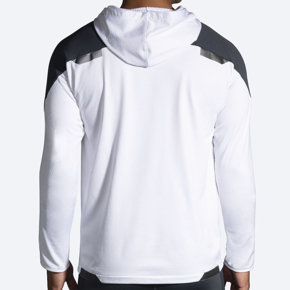 Sudadera Con Capucha Brooks Run Visible Thermal Hombre Blancas | Ecuador-14065