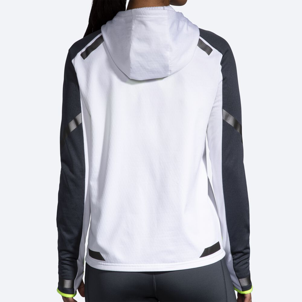 Sudadera Con Capucha Brooks Run Visible Thermal Mujer Blancas | Ecuador-59410