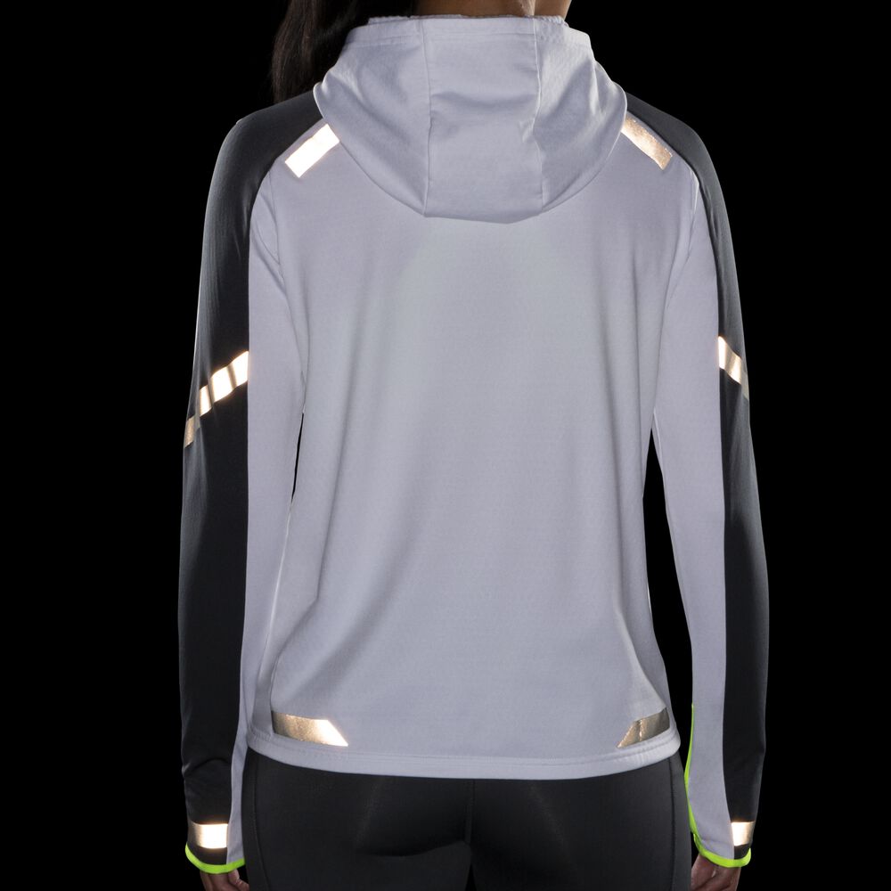 Sudadera Con Capucha Brooks Run Visible Thermal Mujer Blancas | Ecuador-59410