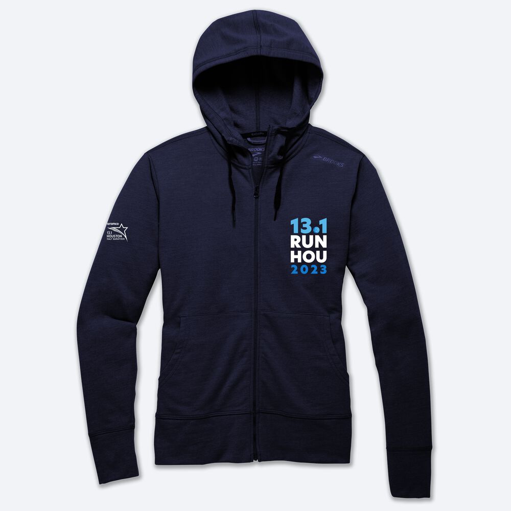 Sudaderas Brooks Houston23 Moment Full Zip Mujer Azul Marino | Ecuador-27531