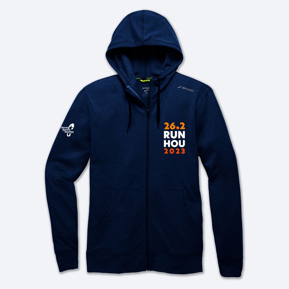 Sudaderas Brooks Houston23 Moment Full Zip Hombre Azul Marino | Ecuador-81492