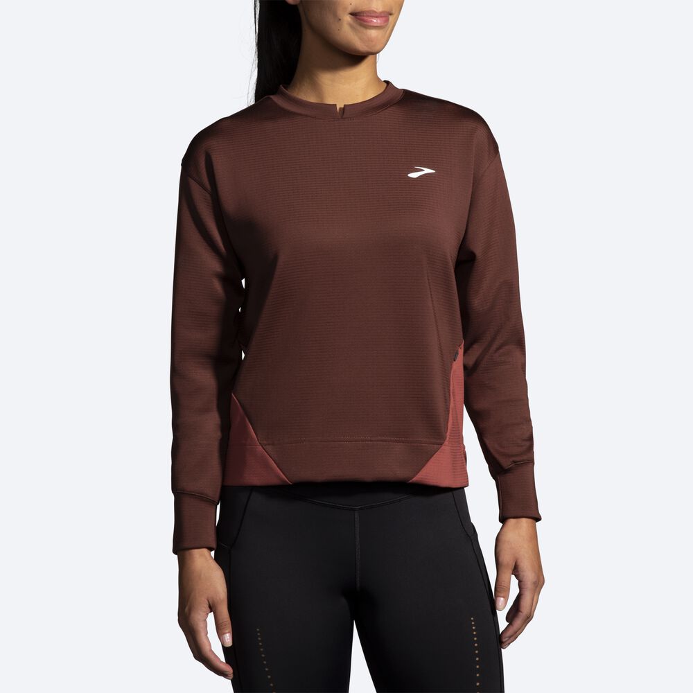 Sudaderas Brooks Run Within Mujer Chocolate/Cobra | Ecuador-42781