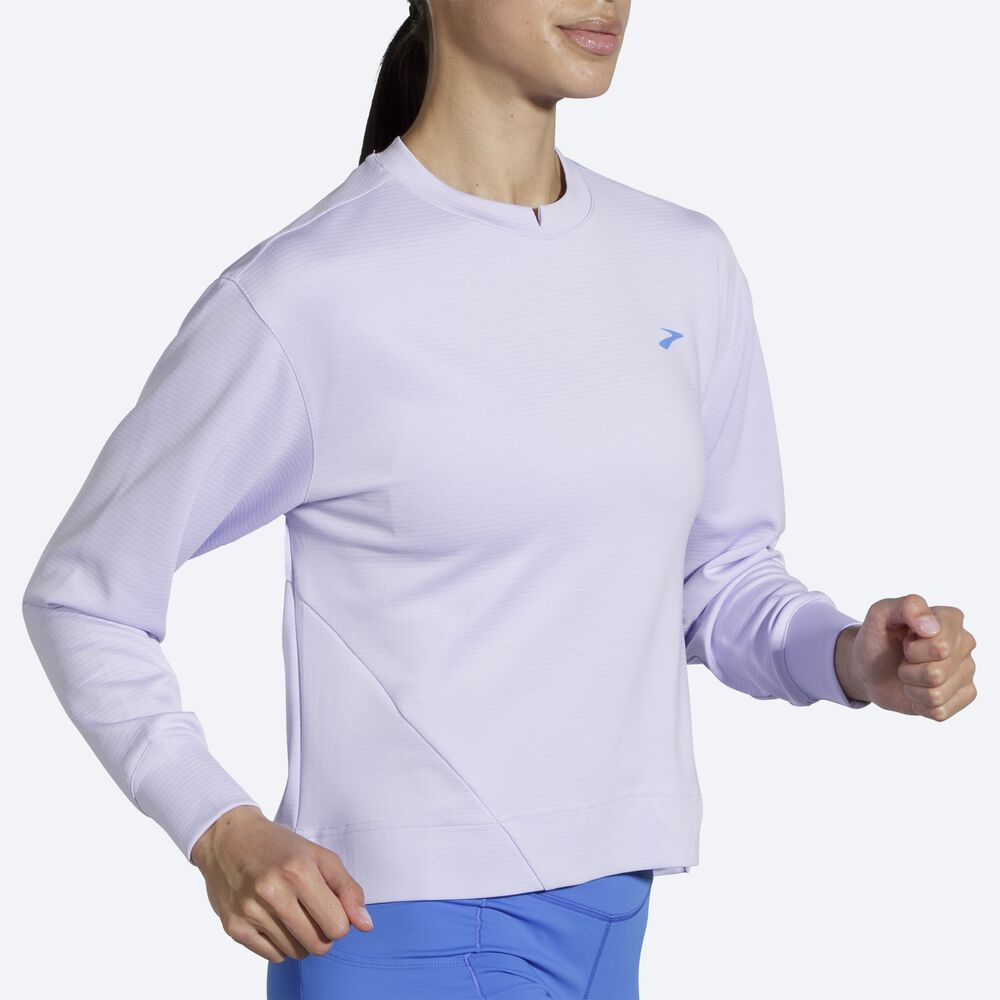 Sudaderas Brooks Run Within Mujer Moradas Gris | Ecuador-65134