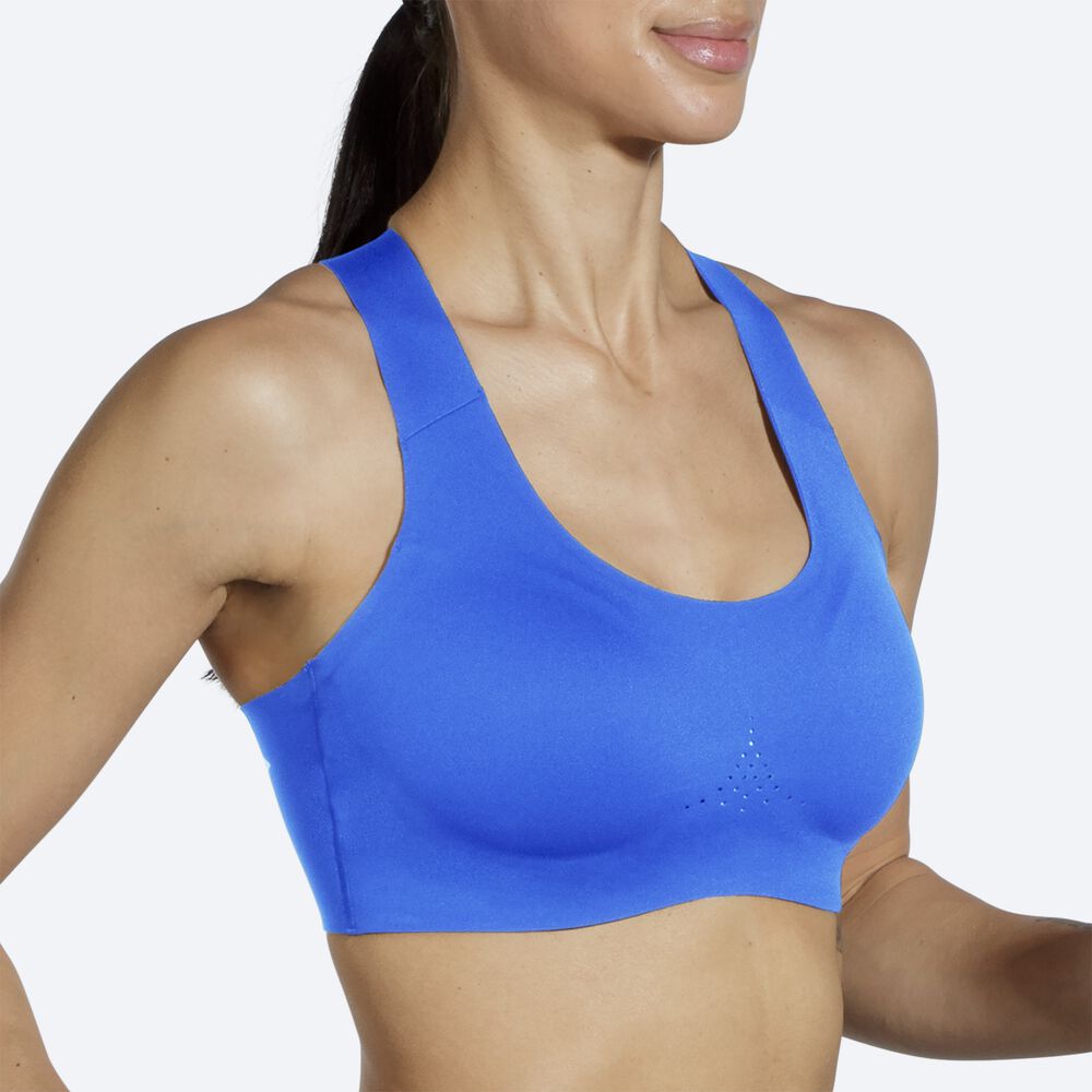 Sujetadores Deportivos Brooks Dare Crossback Run Bra 2.0 Mujer Azules/Doradas | Ecuador-03769