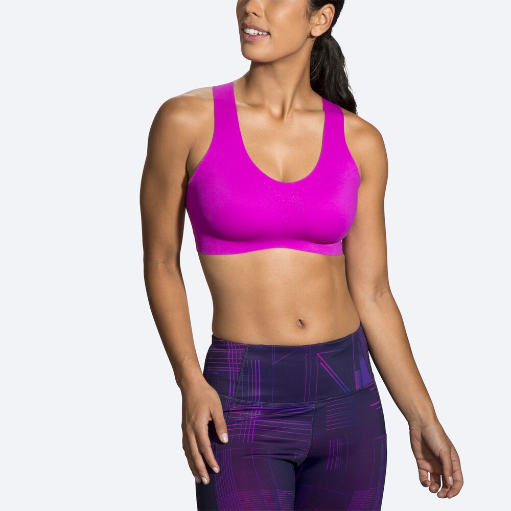 Sujetadores Deportivos Brooks Dare Crossback Run Bra Mujer Rosas/Moradas | Ecuador-10735