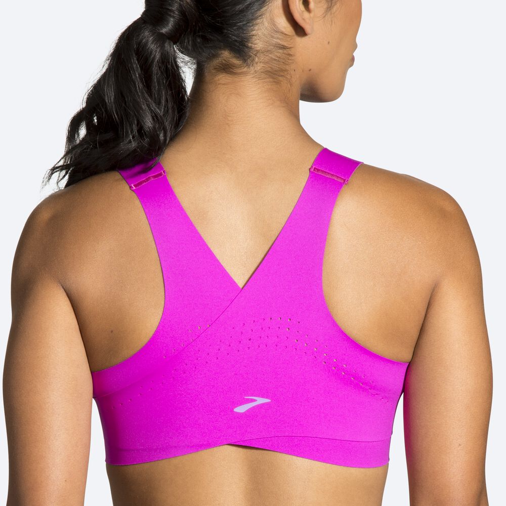 Sujetadores Deportivos Brooks Dare Crossback Run Bra Mujer Rosas/Moradas | Ecuador-10735