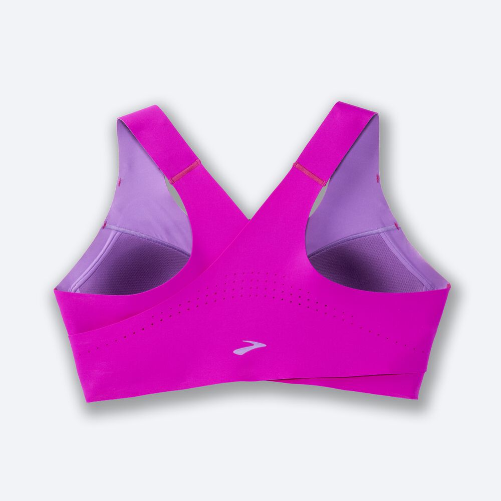 Sujetadores Deportivos Brooks Dare Crossback Run Bra Mujer Rosas/Moradas | Ecuador-10735