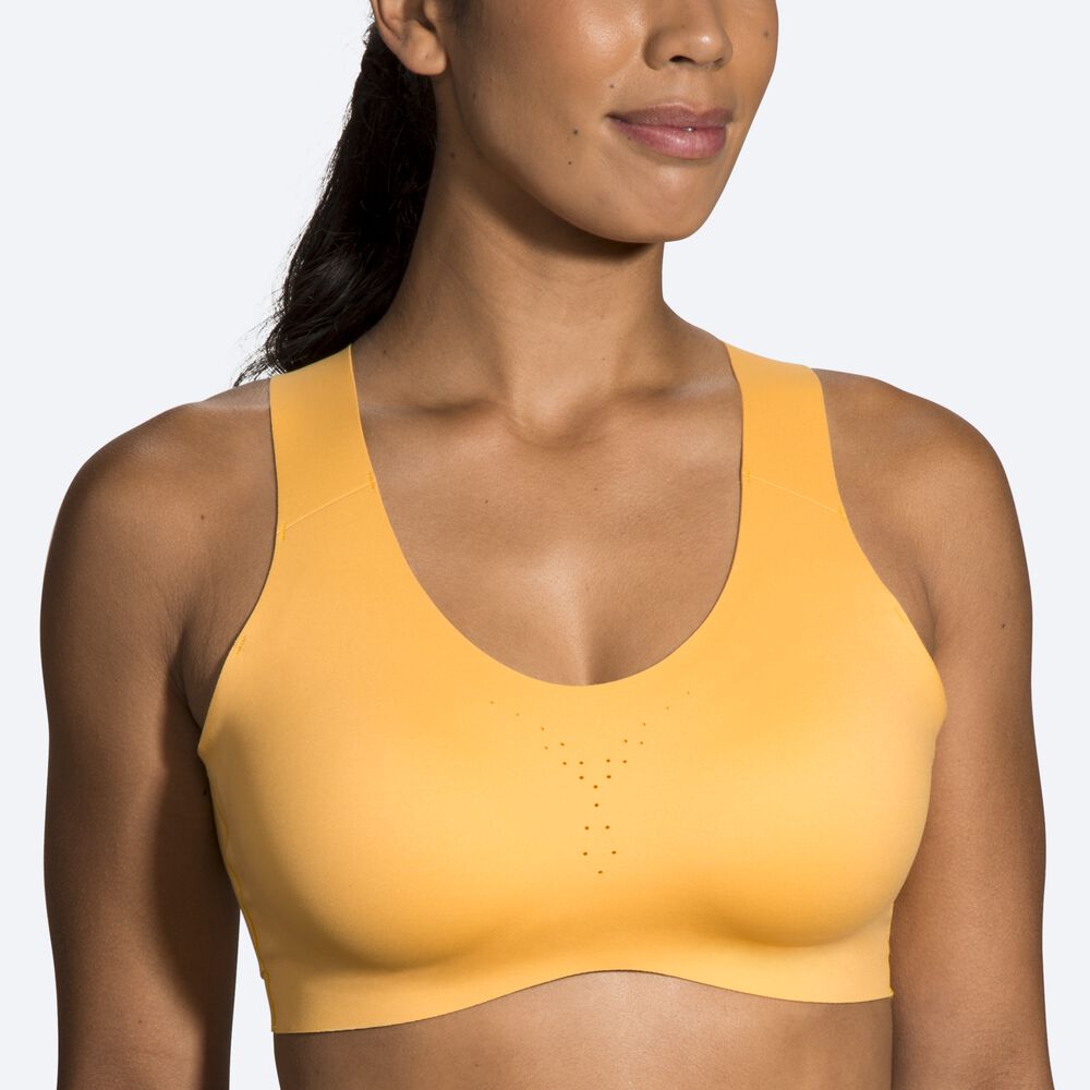 Sujetadores Deportivos Brooks Dare Crossback Run Bra Mujer Amarillo | Ecuador-12346