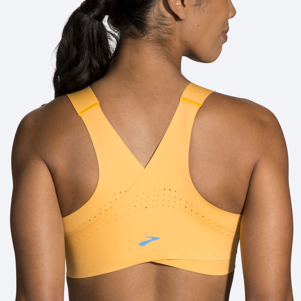 Sujetadores Deportivos Brooks Dare Crossback Run Bra Mujer Amarillo | Ecuador-12346