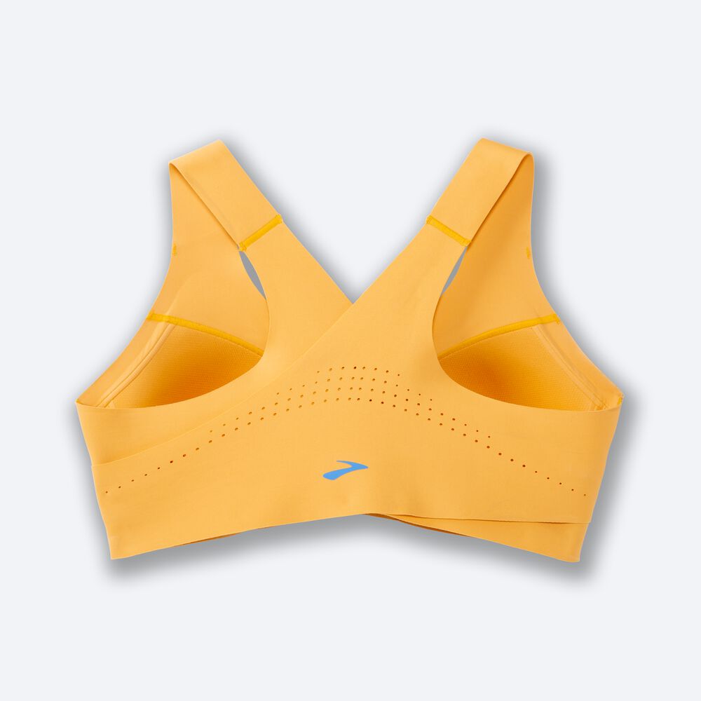 Sujetadores Deportivos Brooks Dare Crossback Run Bra Mujer Amarillo | Ecuador-12346