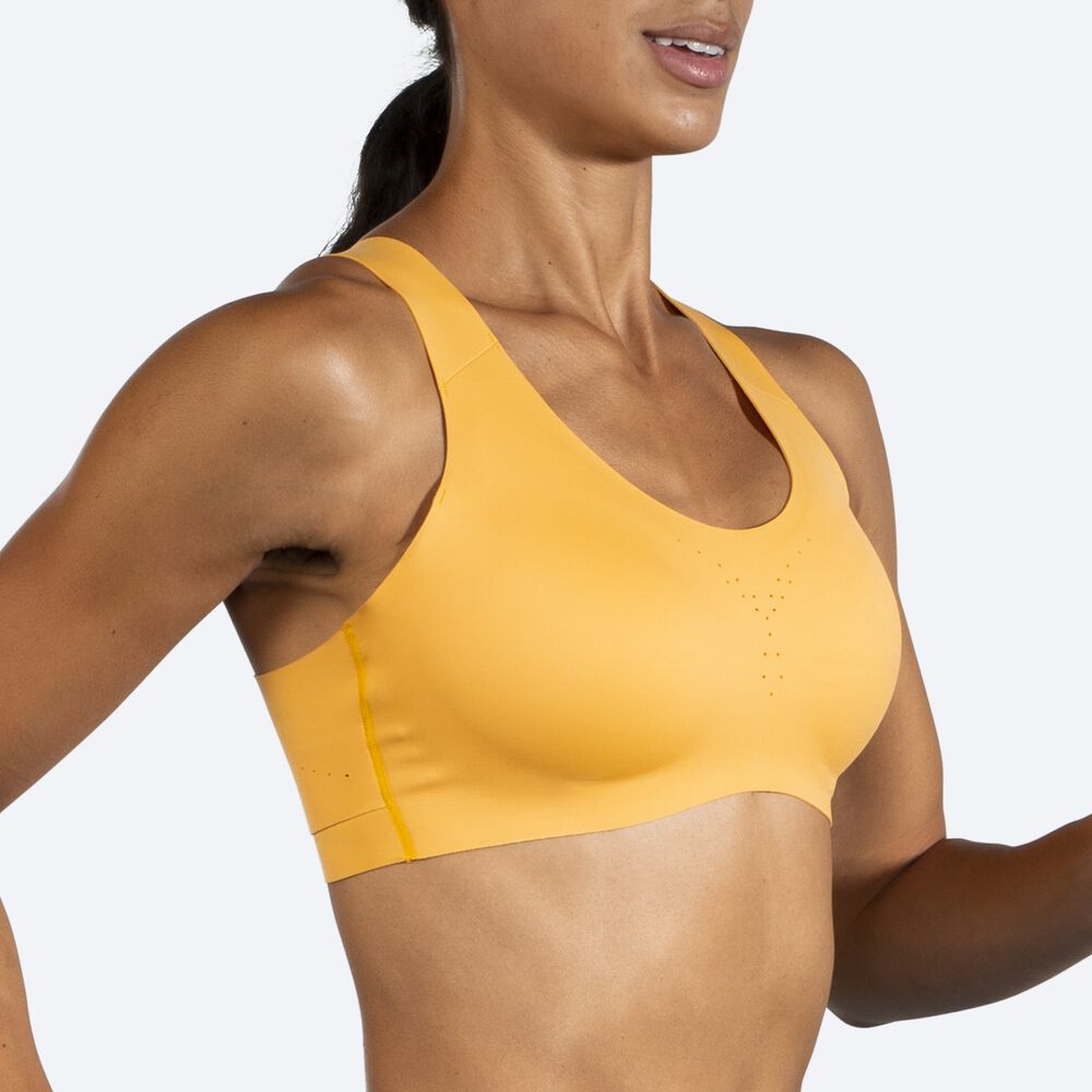 Sujetadores Deportivos Brooks Dare Crossback Run Bra Mujer Amarillo | Ecuador-12346