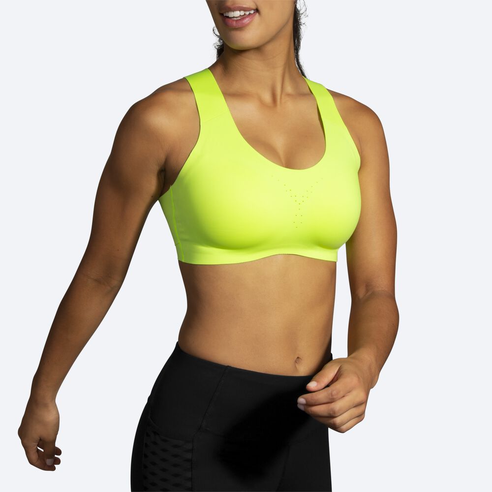 Sujetadores Deportivos Brooks Dare Crossback Run Bra Mujer Amarillo | Ecuador-16928