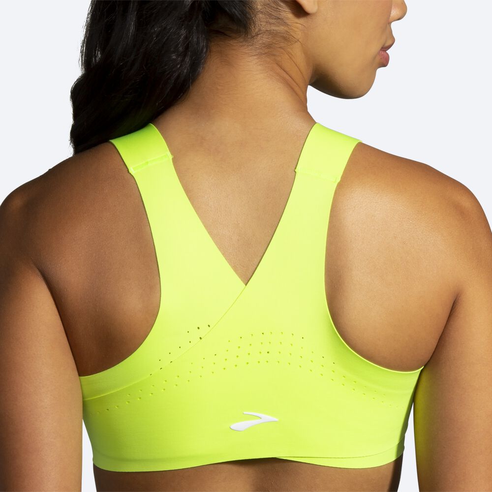 Sujetadores Deportivos Brooks Dare Crossback Run Bra Mujer Amarillo | Ecuador-16928