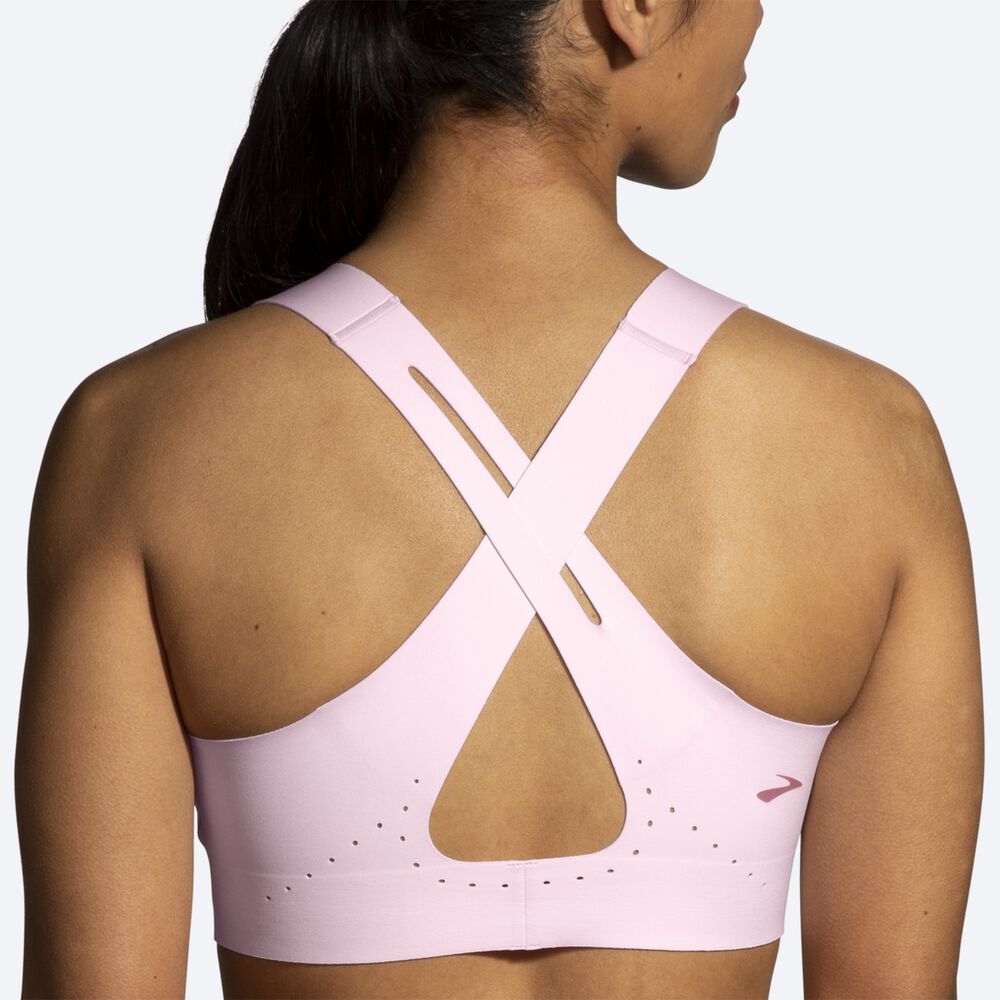 Sujetadores Deportivos Brooks Dare Crossback Run Bra 2.0 Mujer Rosas | Ecuador-35470