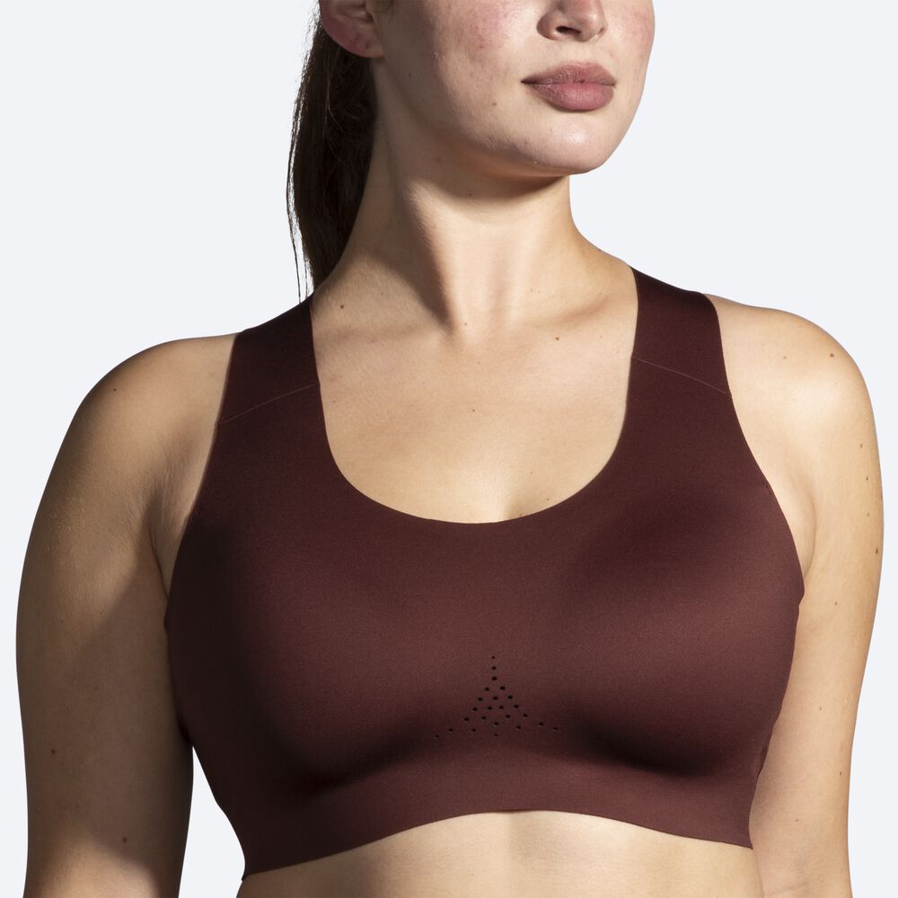 Sujetadores Deportivos Brooks Dare Crossback Run Bra 2.0 Mujer Chocolate/Cobra | Ecuador-62310