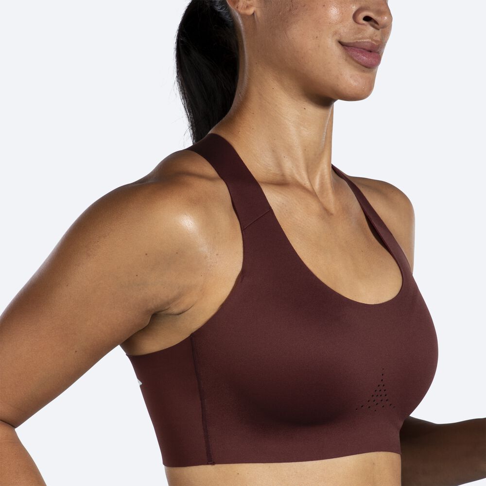 Sujetadores Deportivos Brooks Dare Crossback Run Bra 2.0 Mujer Chocolate/Cobra | Ecuador-62310