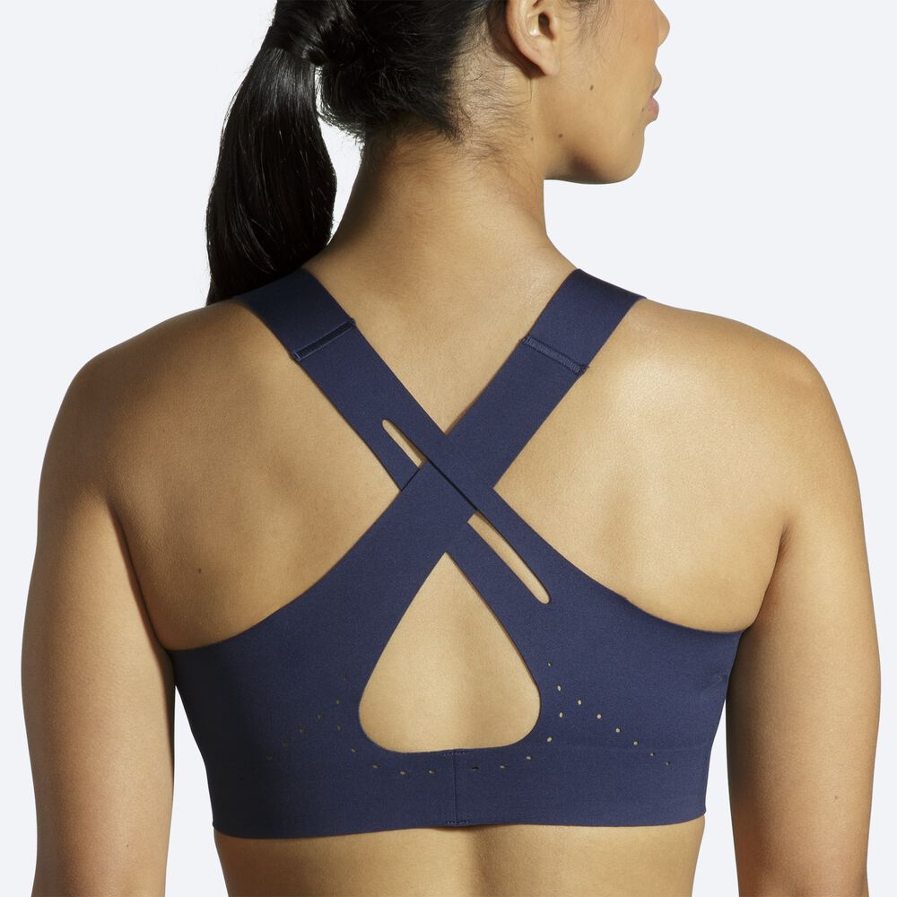 Sujetadores Deportivos Brooks Dare Crossback Run Bra 2.0 Mujer Azul Marino | Ecuador-62980