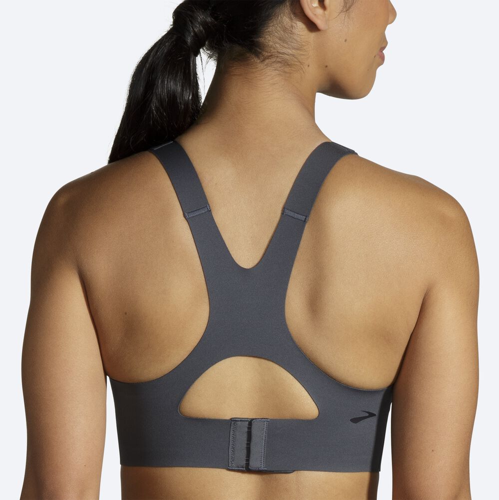 Sujetadores Deportivos Brooks Dare Racerback Run Bra 2.0 Mujer Gris | Ecuador-50143