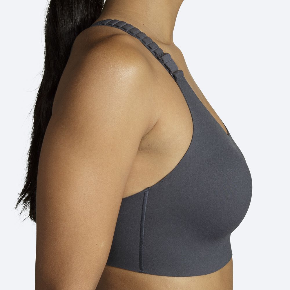 Sujetadores Deportivos Brooks Dare Racerback Run Bra 2.0 Mujer Gris | Ecuador-50143