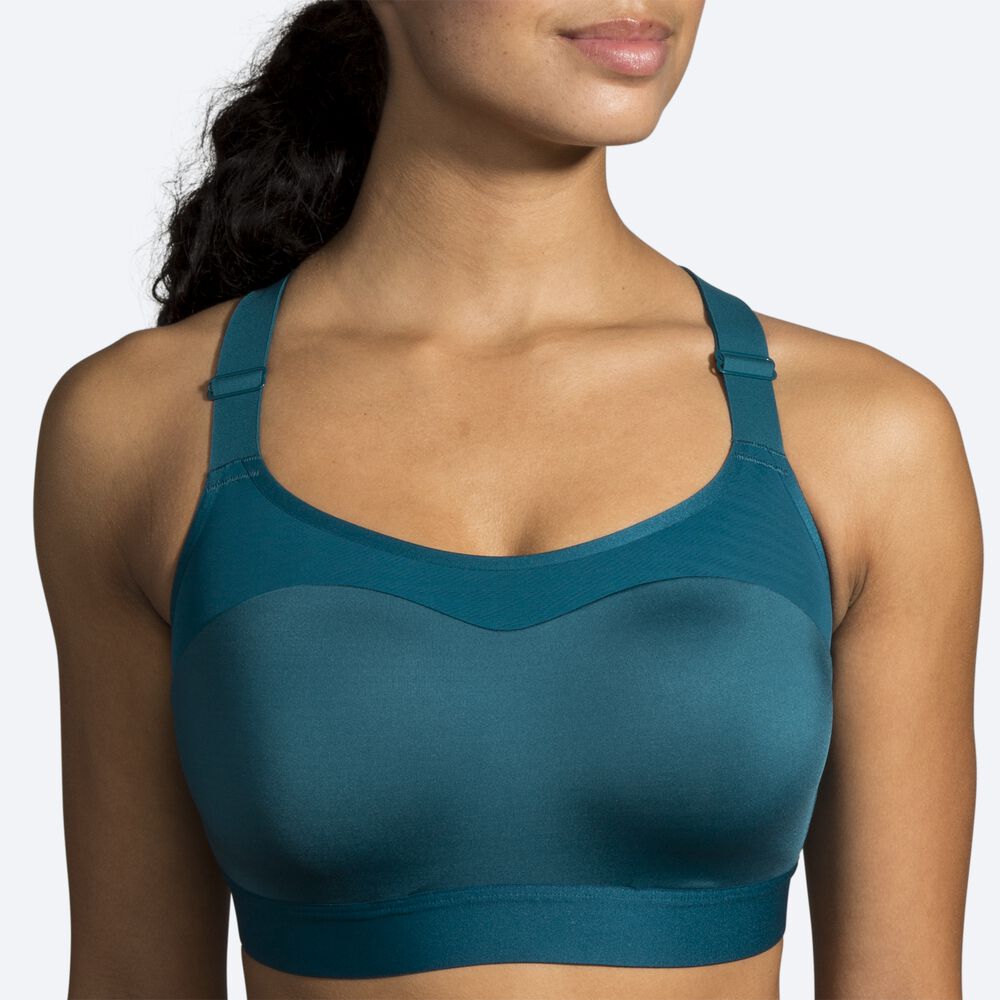 Sujetadores Deportivos Brooks Dare Racerback Run Bra Mujer / Oscuro Verde Claro | Ecuador-96201