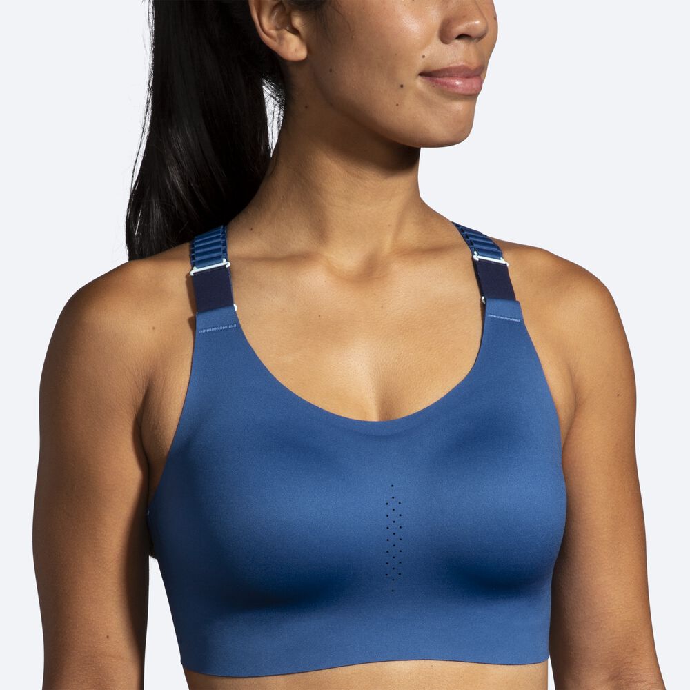 Sujetadores Deportivos Brooks Dare Racerback Run Bra 2.0 Mujer Azules/Azul Marino | Ecuador-98137