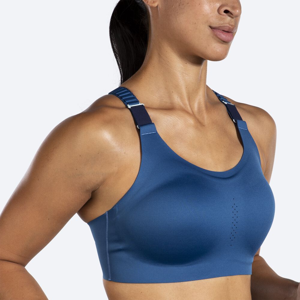 Sujetadores Deportivos Brooks Dare Racerback Run Bra 2.0 Mujer Azules/Azul Marino | Ecuador-98137