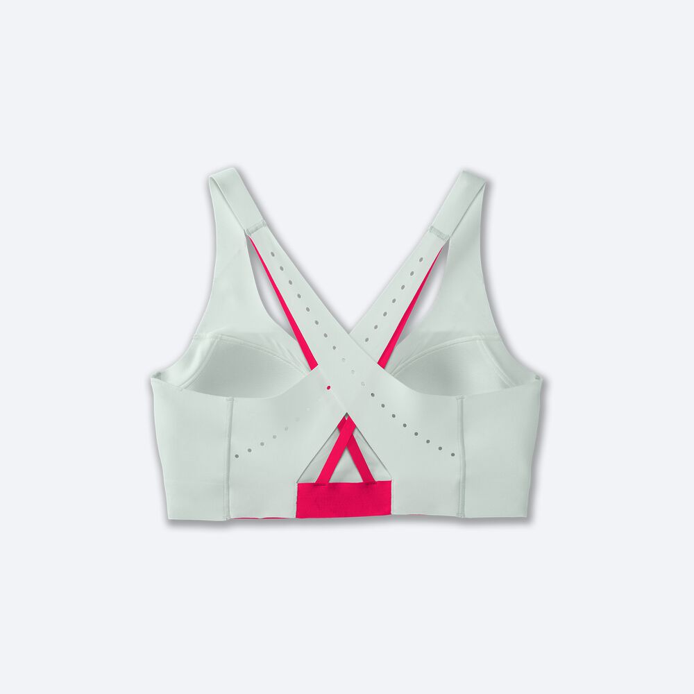 Sujetadores Deportivos Brooks Dare Strappy Run Bra 2.0 Mujer Verde Menta/Rosas | Ecuador-40572