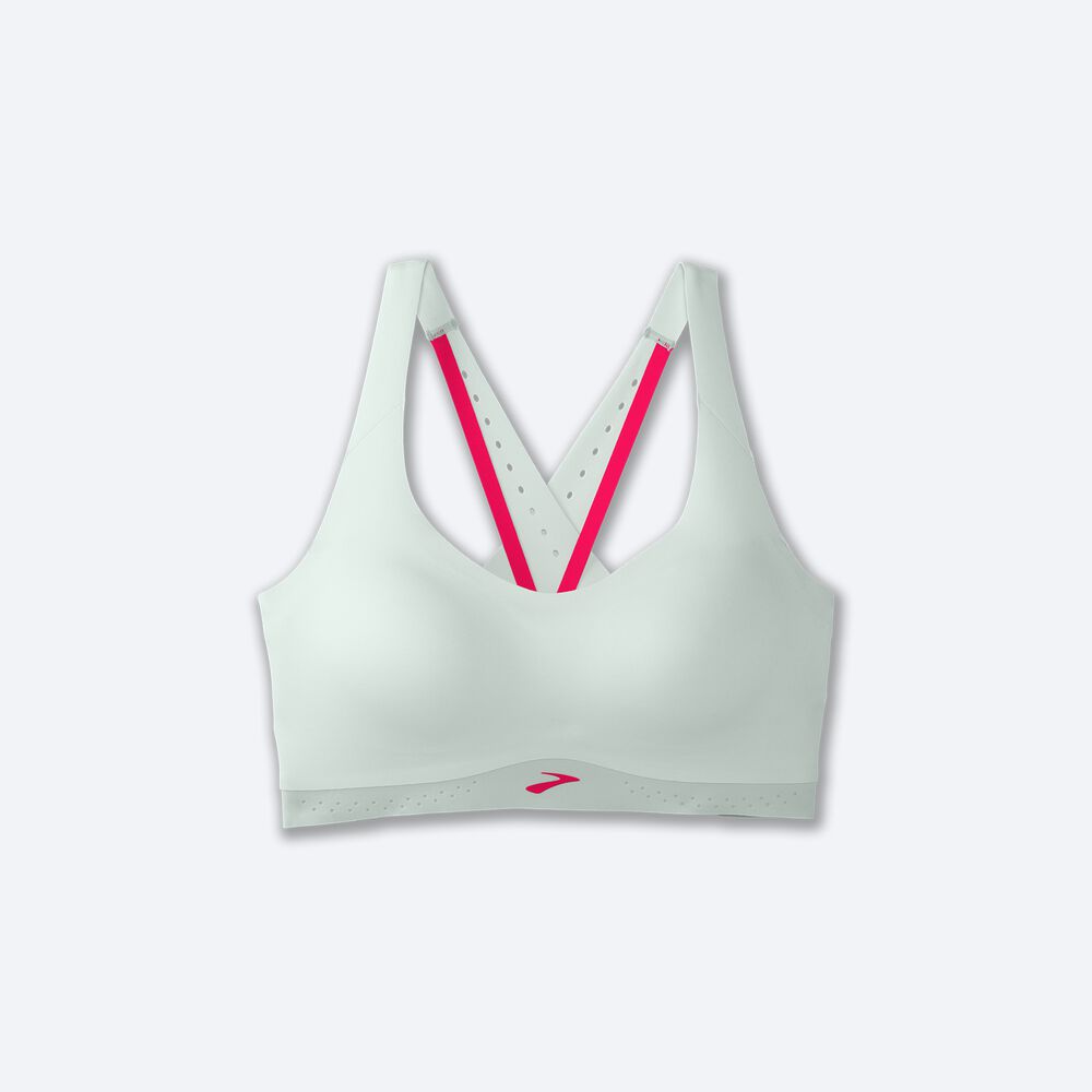 Sujetadores Deportivos Brooks Dare Strappy Run Bra 2.0 Mujer Verde Menta/Rosas | Ecuador-40572