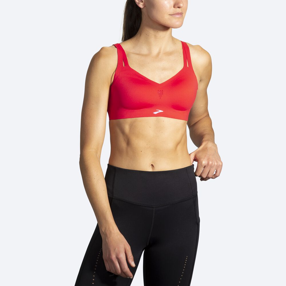 Sujetadores Deportivos Brooks Dare Strappy Run Bra Mujer Rojas | Ecuador-46371