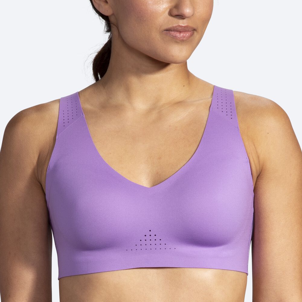 Sujetadores Deportivos Brooks Dare V Neck Run Bra Mujer Moradas | Ecuador-43281