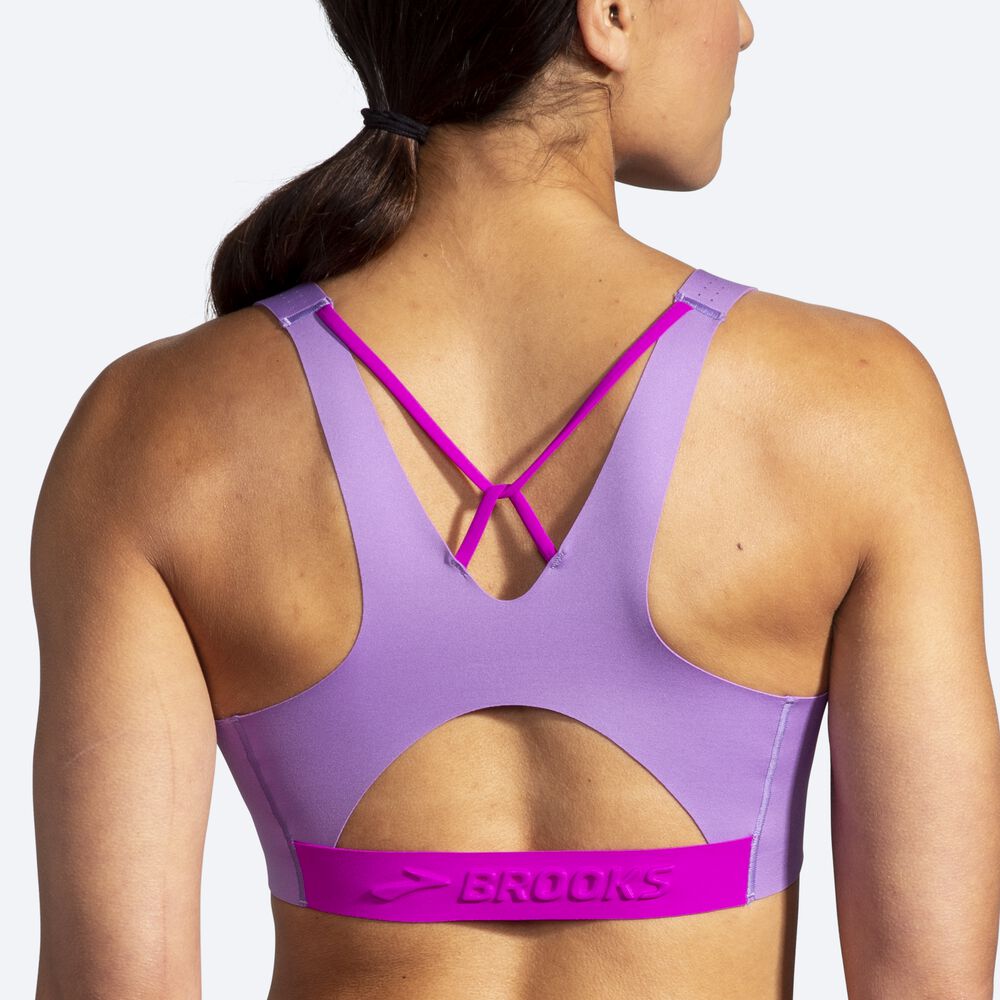 Sujetadores Deportivos Brooks Dare V Neck Run Bra Mujer Moradas | Ecuador-43281