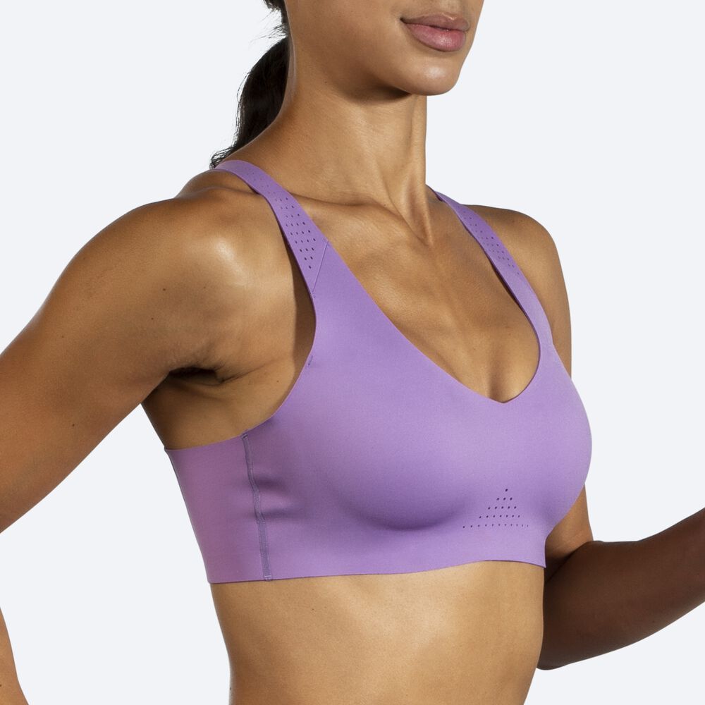 Sujetadores Deportivos Brooks Dare V Neck Run Bra Mujer Moradas | Ecuador-43281