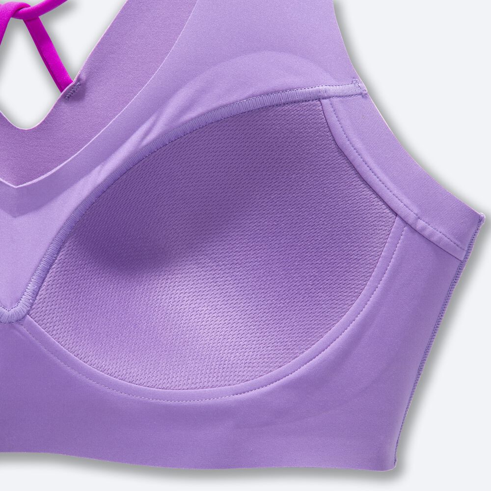 Sujetadores Deportivos Brooks Dare V Neck Run Bra Mujer Moradas | Ecuador-43281