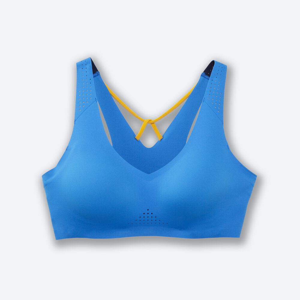 Sujetadores Deportivos Brooks Dare V Neck Run Bra Mujer Azules | Ecuador-74259