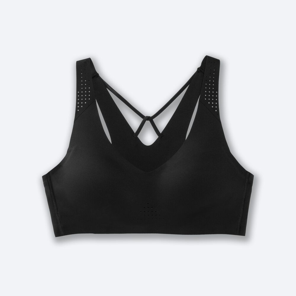 Sujetadores Deportivos Brooks Dare V Neck Run Bra Mujer Negras | Ecuador-79024