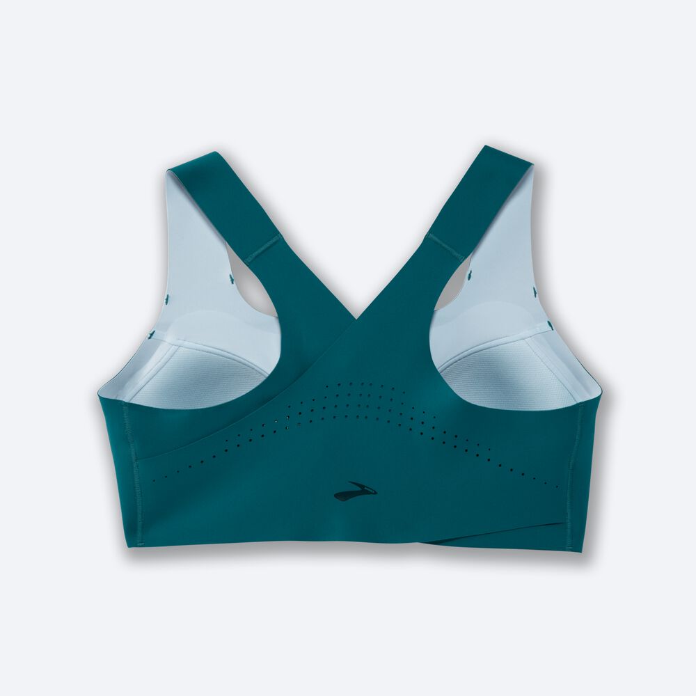 Sujetadores Deportivos Brooks Dare Zip Run Bra Mujer Azules | Ecuador-03271