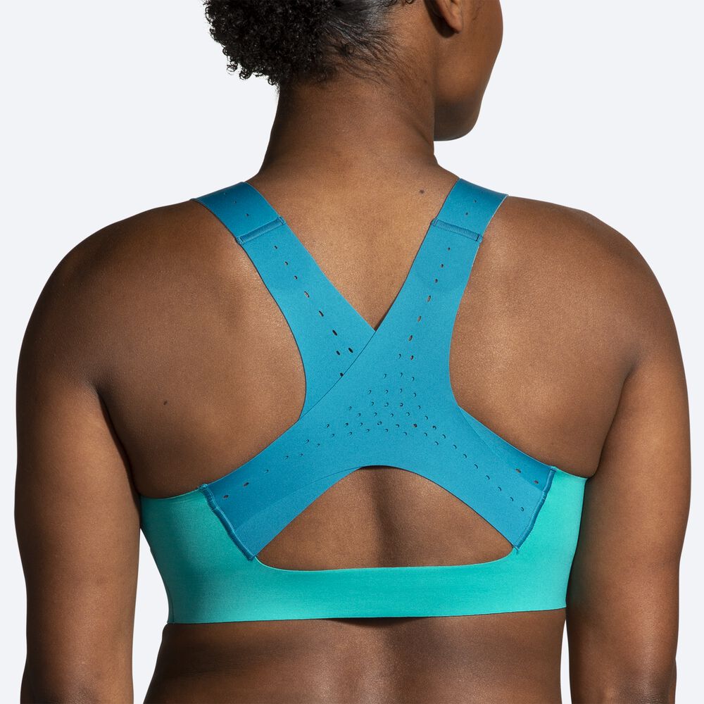 Sujetadores Deportivos Brooks Dare Zip Run Bra 2.0 Mujer Verde/Verde Claro Menta | Ecuador-10423